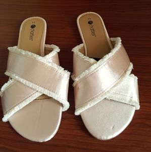 Chatties Slip on Satin Sandals